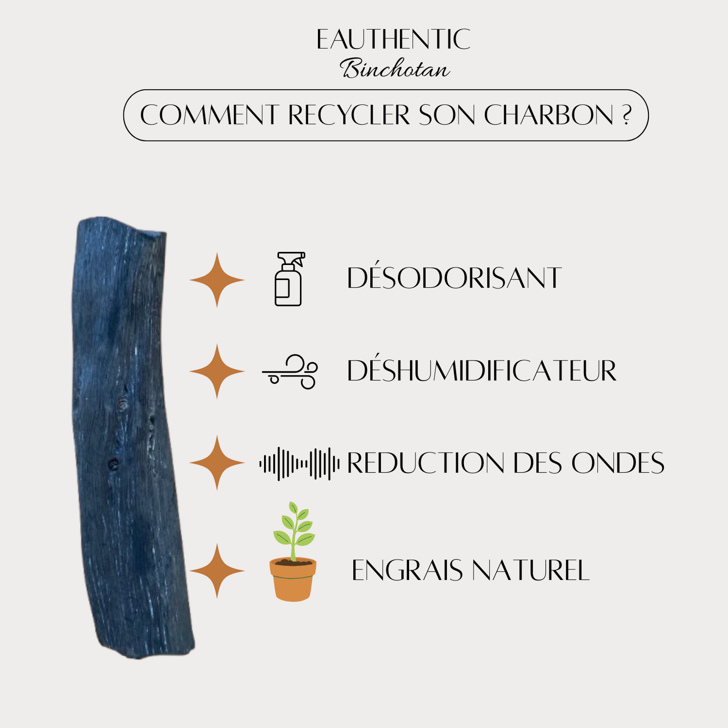 Gourde en verre 1L + 1 charbon de 1L pendant 6 mois