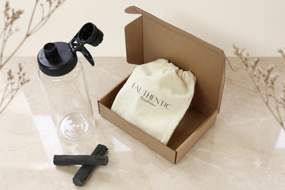 Gourde en verre 1L + Bâton Binchotan