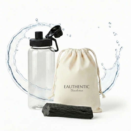 Gourde en verre 1L + Bâton Binchotan